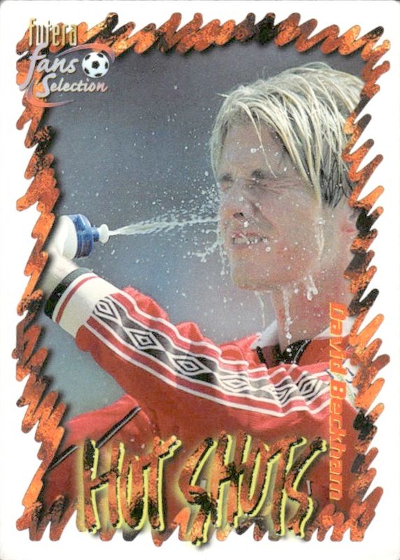 1999 Futera Fans Selection Manchester United Hot Shots David Beckham #51