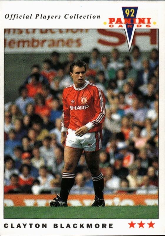 CLAYTON BLACKMORE (Manchester United) Panini 92