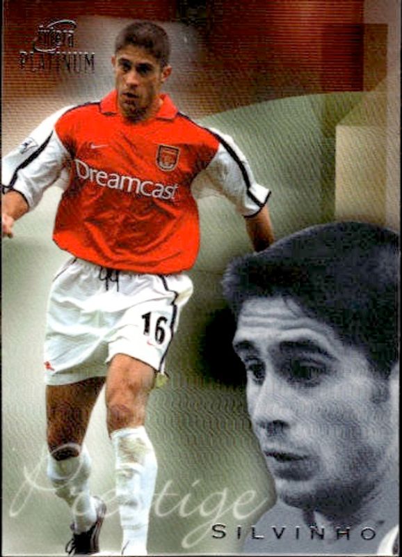 2001 Futera Platinum Arsenal Prestige #004/150 Sylvinho #PRE18