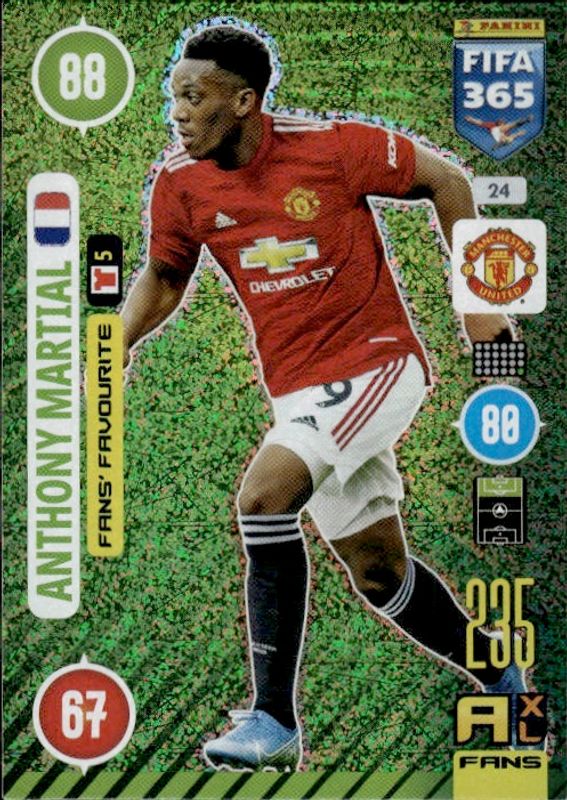 Panini Adrenalyn XL FIFA 365 2021 No. 24 Fans' Favourite Anthony Martial