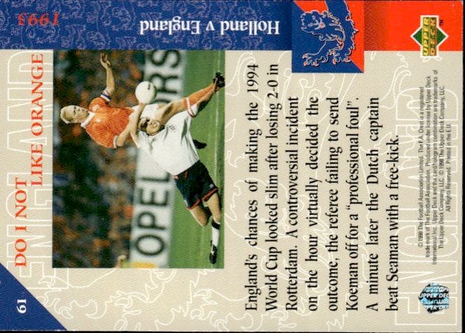 Main Image 1997/1998 Upper Deck England Card: Worst Moments ...