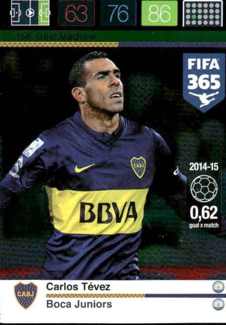 Hovedbilde FIFA 365 Adrenalyn XL - No. 172 Carlos Tevez - ...