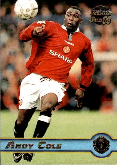 Hovedbilde ANDY COLE 1997-98 Merlin Premier Gold Soccer Card ...