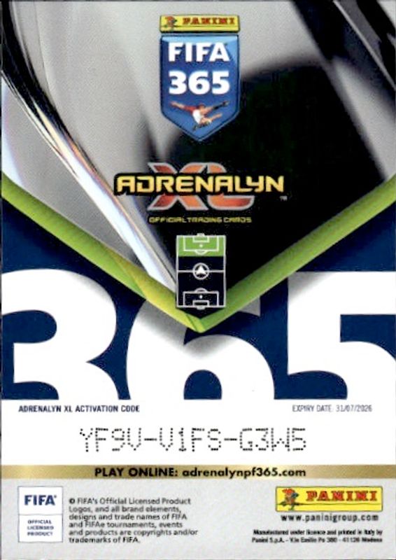 Panini Adrenalyn FIFA 365 2026 - Kylian Mbappé / France #FAN92 Silver