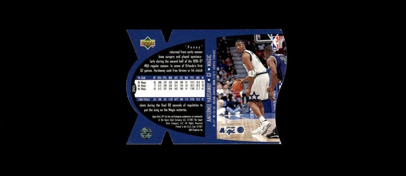1997 SPx #SPX34 Anfernee Hardaway Die-Cut Hologram Orlando Magic