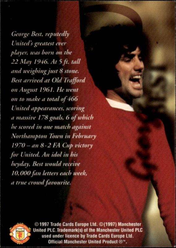 GEORGE BEST REDEMPTION SET 3CARDS PROTOTYPE CARDS SILVER