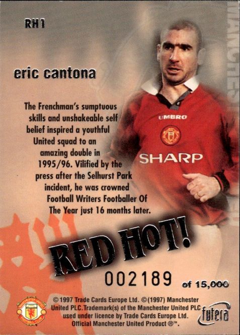 Main Image Eric Cantona Red Hot 97 SILVER RH1 #2189/15000