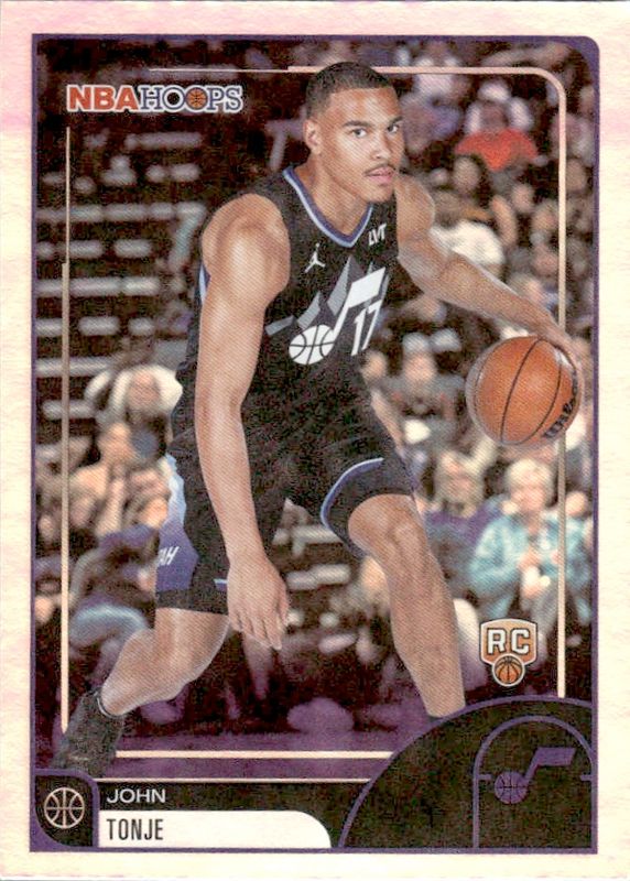 John Tonje 2025-26 Topps NBA Hoops Holo Foil Rookie RC #162 Jazz