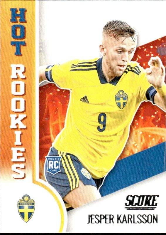 Panini FIFA Score 2021-22 Soccer Cards Hot Rookies No. 15 Jesper Karlsson RC-