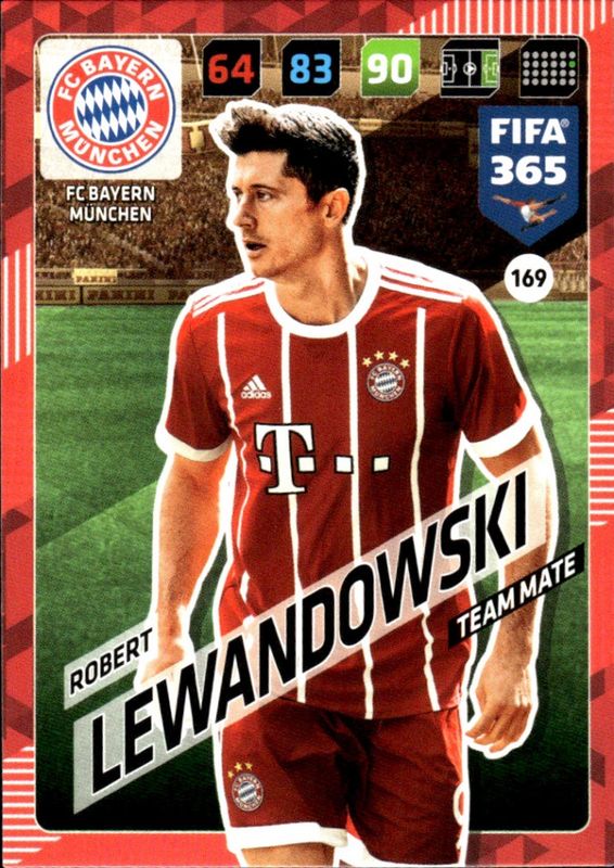 Robert Lewandowski Bayern Munich Panini FIFA 365 2018 CARD 169