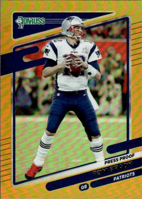 TOM BRADY 2021 Panini Donruss Gold HOLO Press Proof Card #2 Premium Patriots