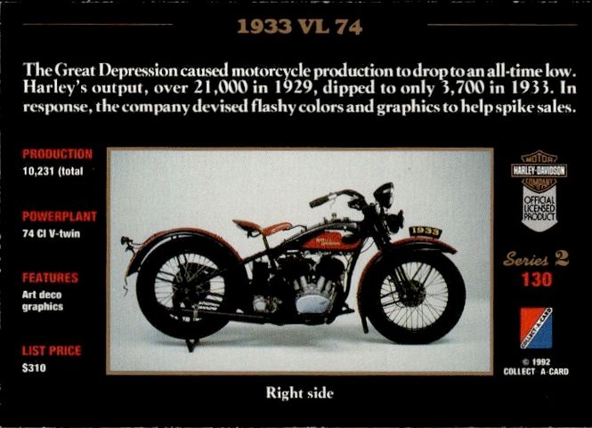 Hovedbilde 1992 Collect-a-card Harley Davidson Series 2 # ...