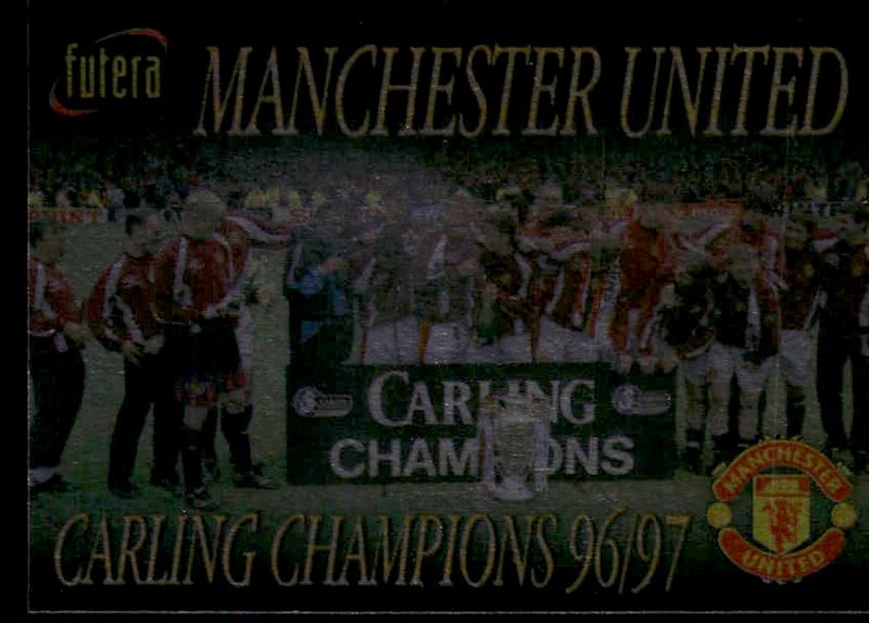 Carling Champions 97 Team Group Card Futera 1998 MANCHESTER UNITED PLAYERS EDITION /500