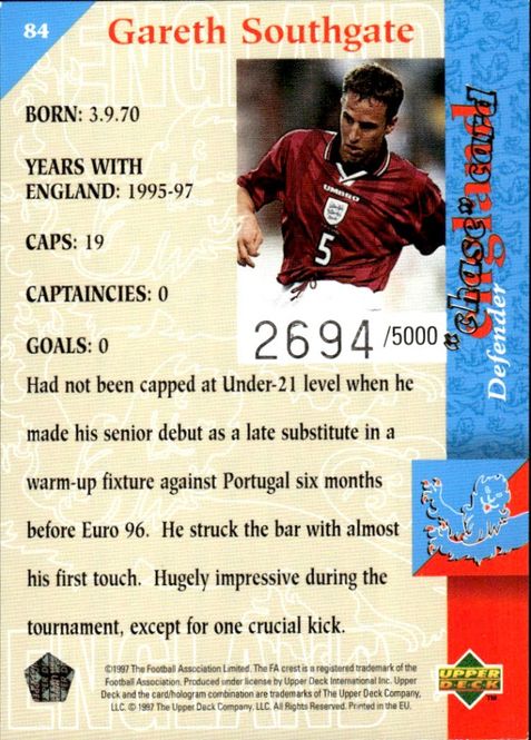 Hovedbilde 1997-98 Upper Deck England Three Lions #2694/5000 ...
