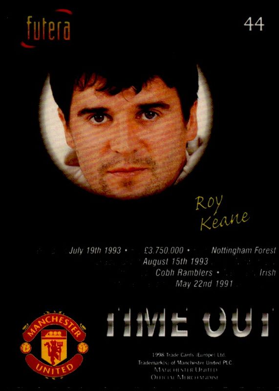 1998 Futera Manchester United Time Out Chrome Foil Roy Keane #44 PLAYERS EDITION /500