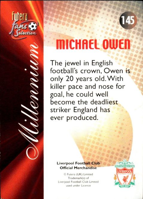 Main Image 2000 Futera Fans Selection Liverpool Millennium ...