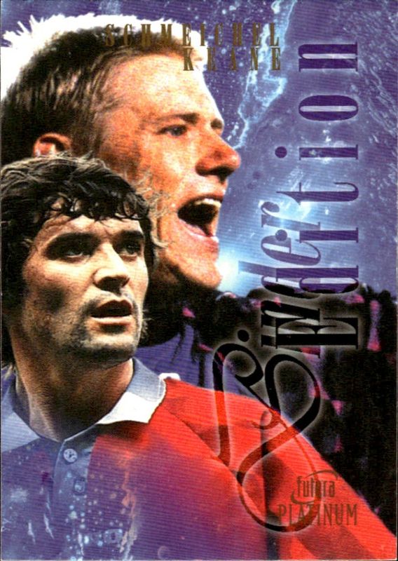 PETER SCHMEICHEL AND ROY KEANE BINDER CARD 1998 #1674/2500