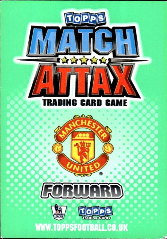 2010/2011 Topps Match Attax Common Card 215 Dimitar Berbatov - Manchester United