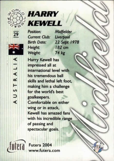 Hovedbilde 2004 Futera World Football Harry Kewell #29 