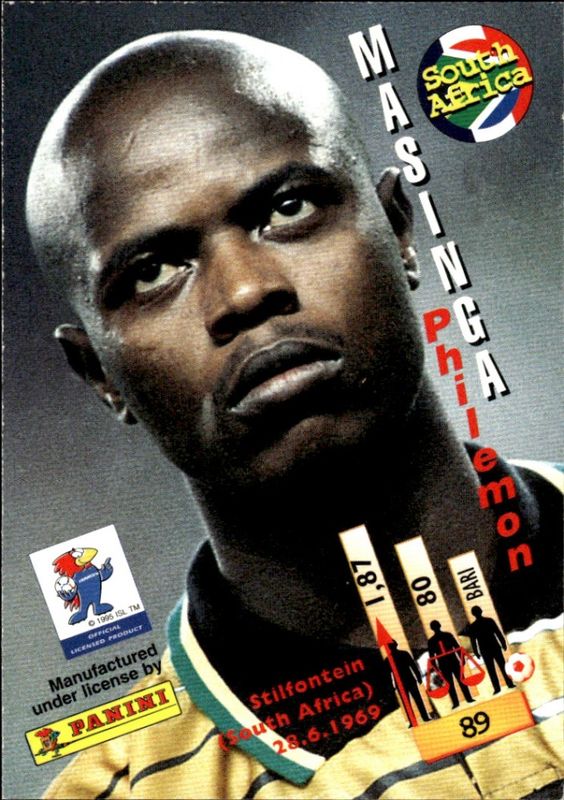 Panini 1998 France World Cup Card Philemon Masinga South Africa