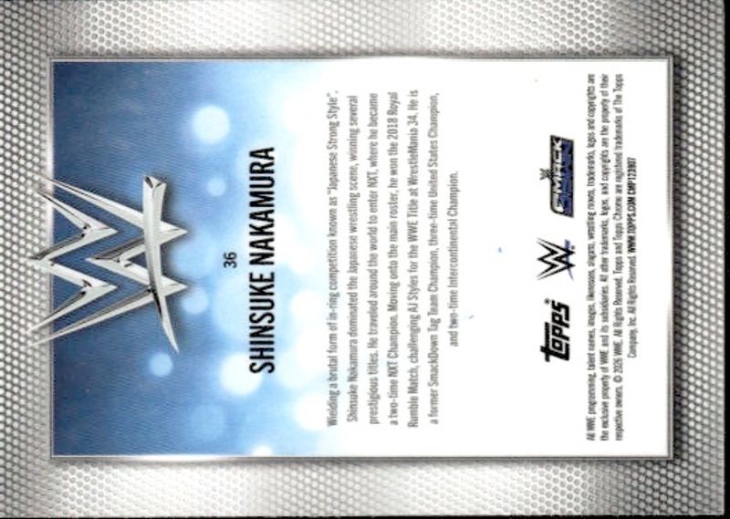 2026 Topps WWE SHINSUKE NAKAMURA #36 