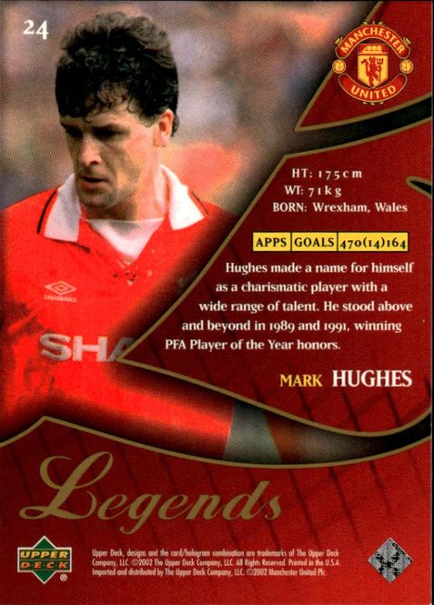 Main Image 2002 Upper Deck Manchester United Legends Mark ...