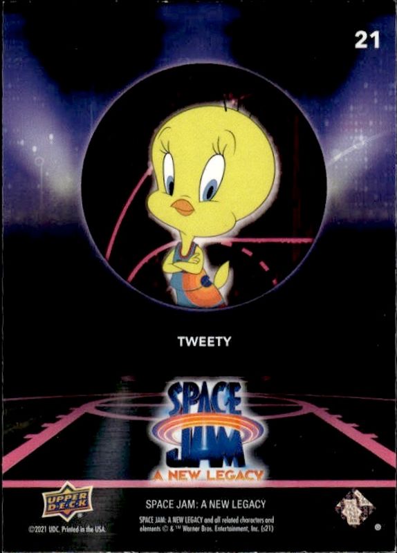Tweety Bird 2021 Upper Deck Space Jam Blue Foil #21