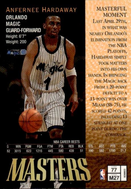 Main Image 1997-98 Topps Finest Anfernee Hardaway Masters ...
