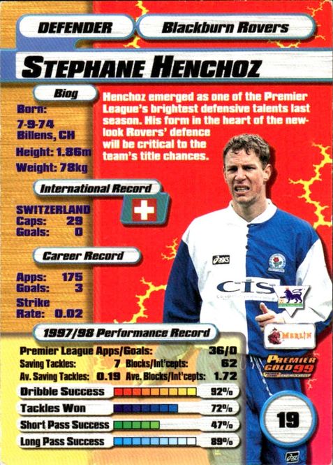 Main Image MERLIN PREMIER GOLD 99 BASIC CARDS stephane ...