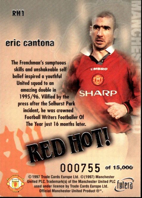 Main Image Eric Cantona Red Hot 97 SILVER RH1 #0755/15000