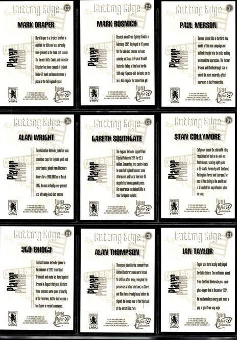 Hovedbilde 1999 ASTON VILLA FUTERA FANS SELECTION SET OF- 9 ...