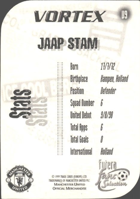 Main Image 1999 Futera Fans Selection Manchester United ...