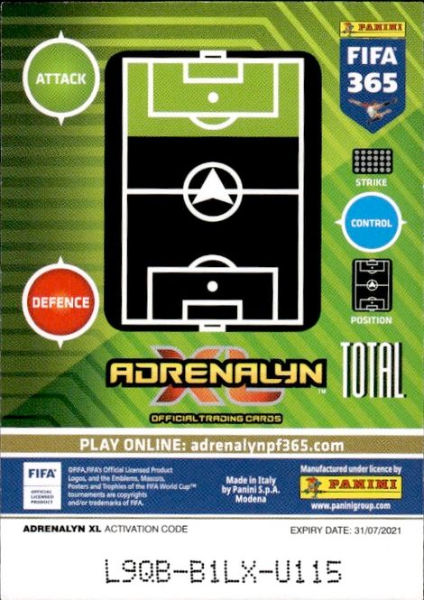 Main Image Panini Adrenalyn XL Card / FIFA 365 : 2021 : ...