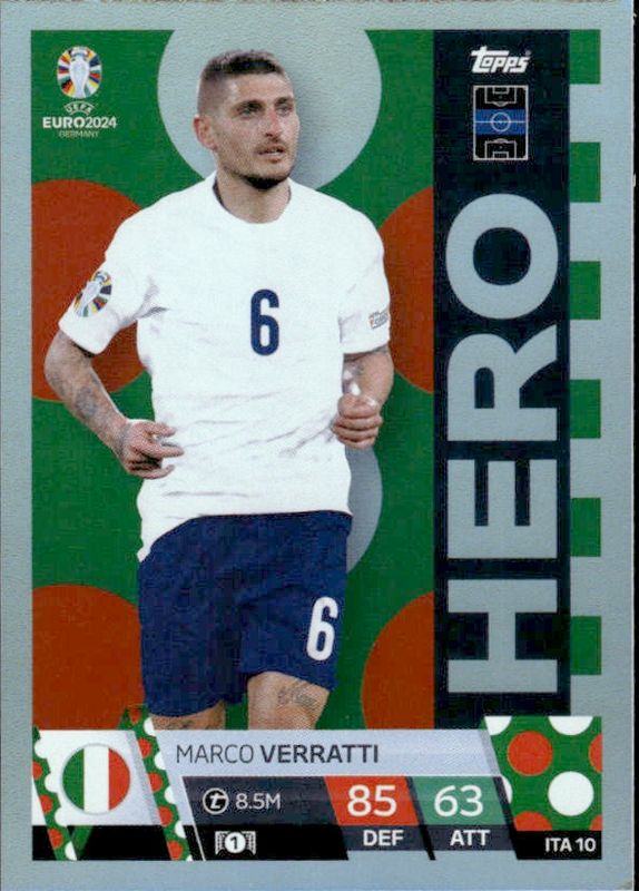 Topps Match Attax UEFA Euro 2024 - Marco Verratti Hero Italy -