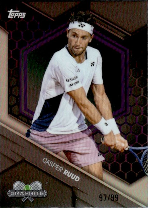 2026 Topps Graphite #14 Casper Ruud Purple Refractor #97/99
