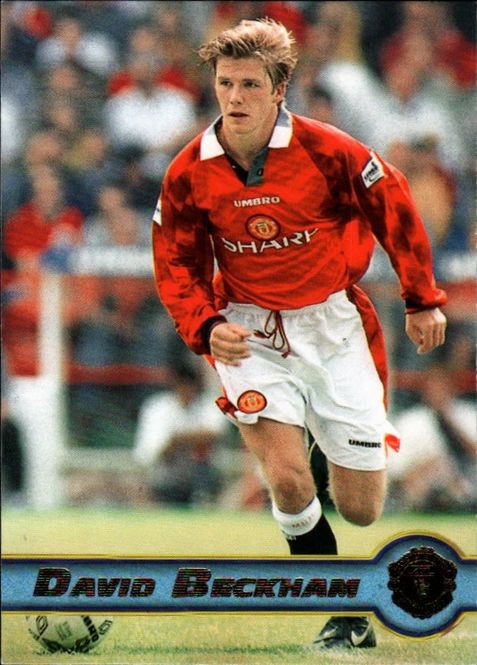 Main Image DAVID BECKHAM 1997-98 Merlin Premier Gold ERROR ...