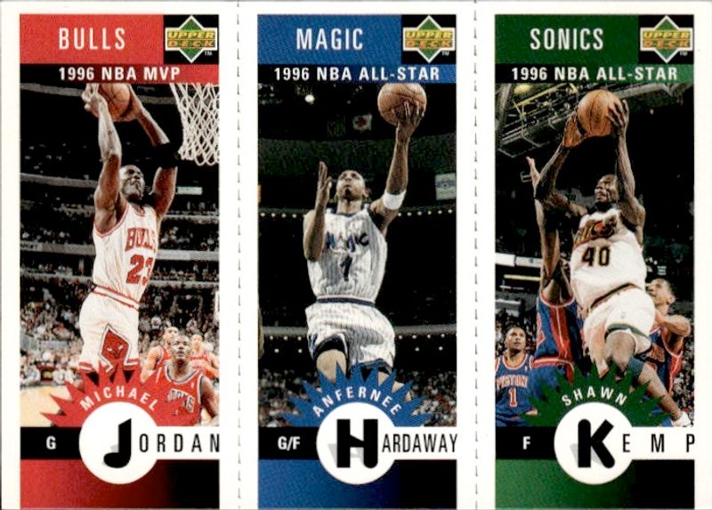 MICHAEL JORDAN SHAWN KEMP PENNY HARDAWAY 1996-97 UPPER DECK