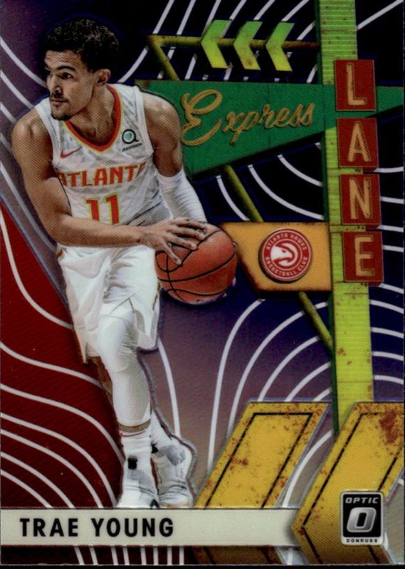 TRAE YOUNG 2019-20 DONRUSS OPTIC EXPRESS LANE HOLO PRIZM - 17-