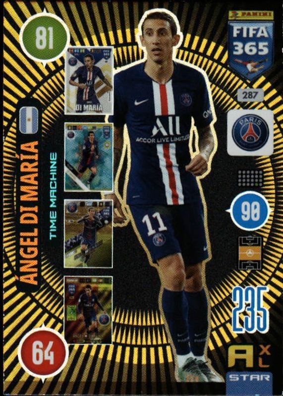 Panini Adrenalyn FIFA 365 2021 No. 287 Angel Di Maria Time Machine-