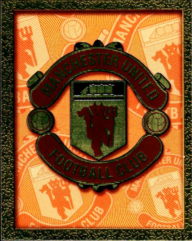 MERLIN PREMIER LEAGUE 98 #337 BADGE MANCHESTER UNITED SUPER SHINY
