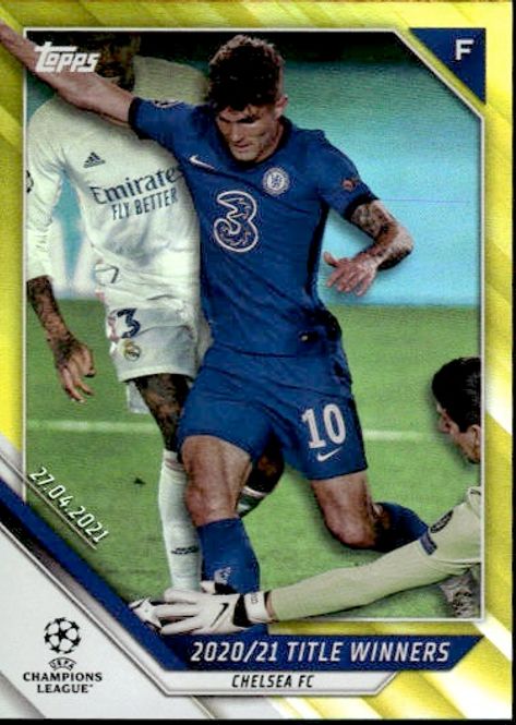 Main Image 2021-22 Topps UEFA UCL Yellow Foil Chelsea Title ...