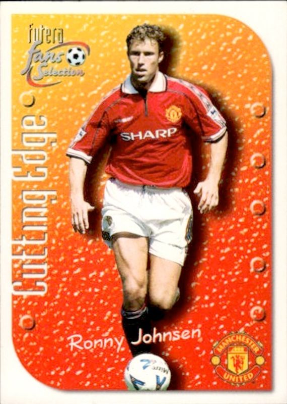 1999 Futera Fans Selection Manchester United Cutting Edge Ronny Johnsen #6 