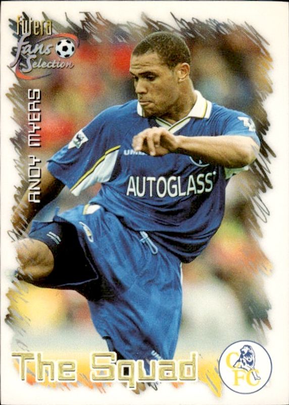 Futera Fans Selection 1999 Chelsea FC Trading Card #12 Andy Myers 22 CARAT GOLD EDGES /100