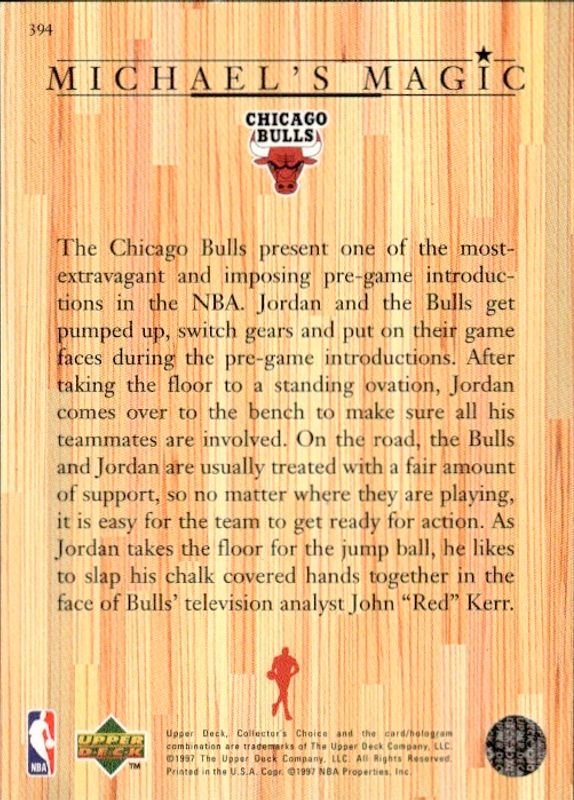 1997-98 Upper Deck Collector's Choice - Michael's Magic Michael Jordan #394