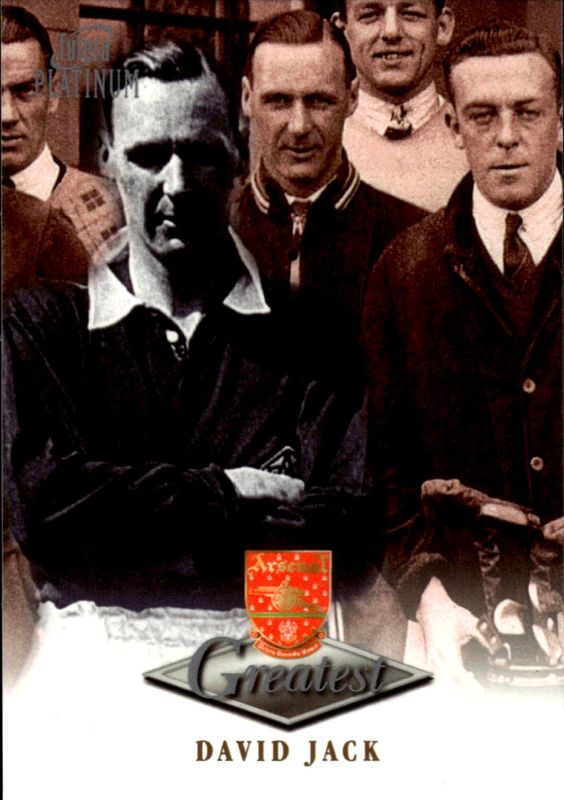 1999 Futera Platinum Arsenal Greatest David Jack
