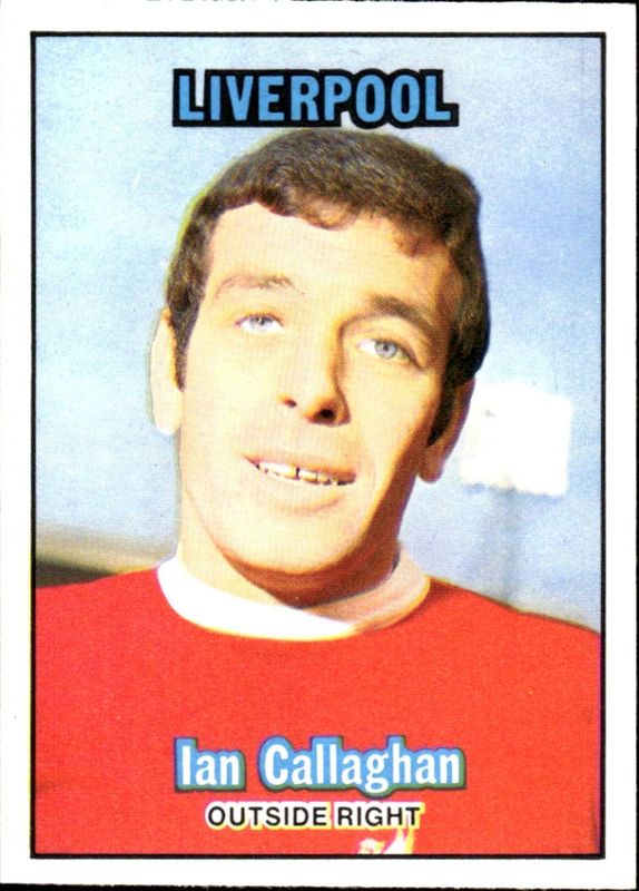 A&BC Bubble gum Orange Back 1970 Football Liverpool Ian Callaghan # 111