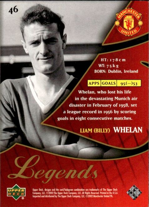 Main Image 2002 Upper Deck Manchester United Legends Liam ...