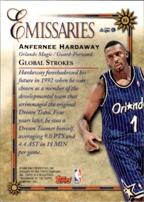 1998-99 Topps Emissaries #E4 Anfernee Hardaway 
