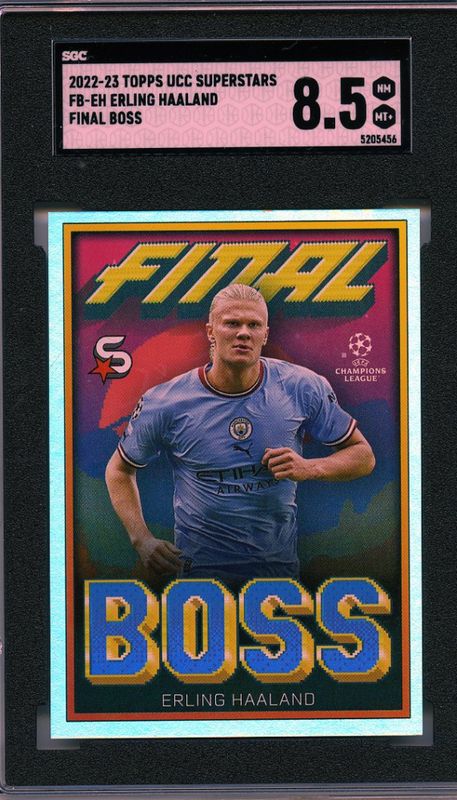 2022-23 TOPPS UEFA SUPERSTARS FINAL BOSS #EH ERLING HAALAND SGC 8,5