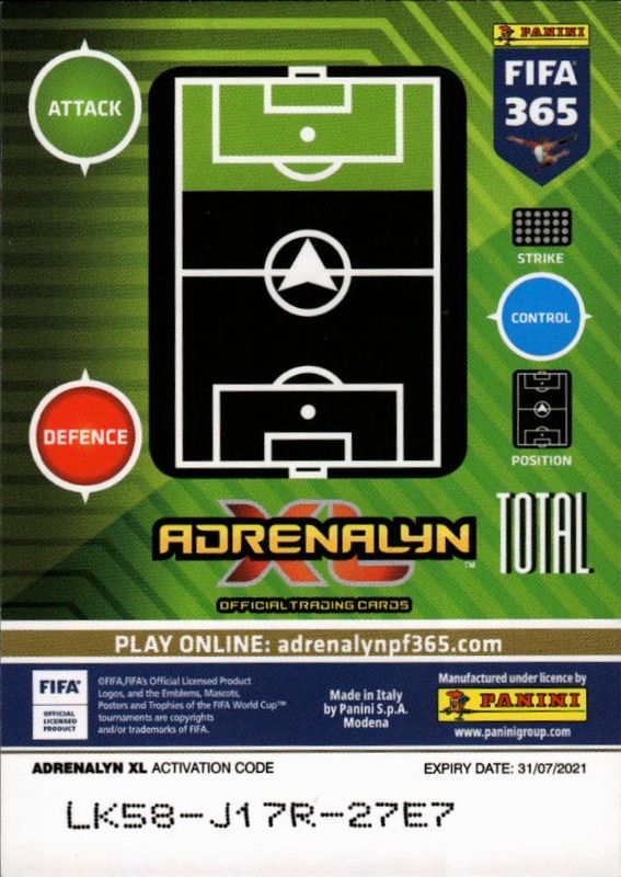 Panini Adrenalyn XL FIFA 365 2021 199 Gareth Bale Real Madrid CF-